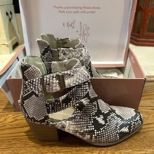 Fergalicious Snakeskin Print Boots